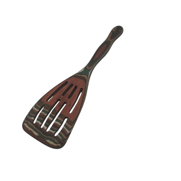 Pakka Wood Multicolor Slotted Spatula 12.5 Inches Cooking Utensil Kitchen Tool - Picture 3 of 5
